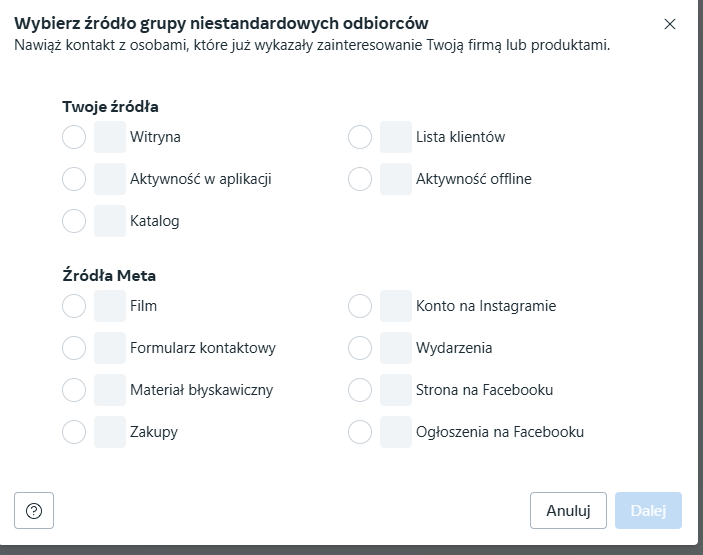 Remarketing na Facebooku  tworzenie grup niestandardowych odbiorców